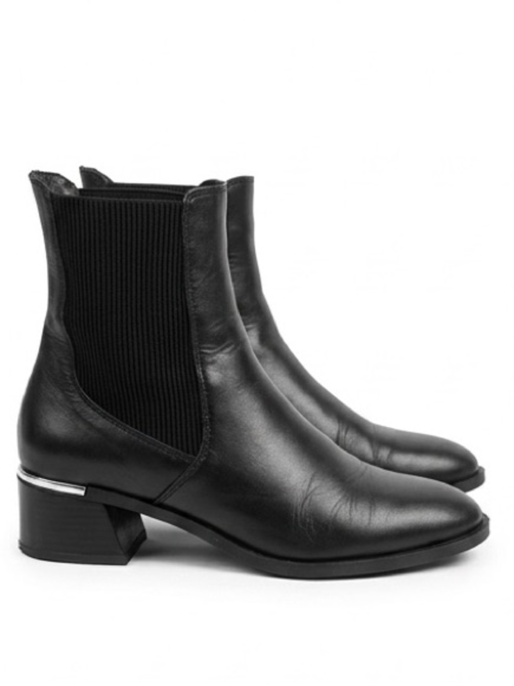 Black Leather Chelsea Ankle Boots from Forever & Always size 8.5 - Picture 6 of 7